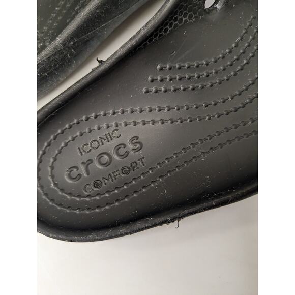 Crocs Kadee II Black Flip Flop Thong Sandals Shoes 202492-001 Womens size 9 - Picture 6 of 8